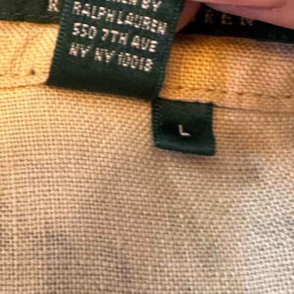 Lauren Ralph Lauren SZ Large VTGE 2000 Rare Linen beige floral knotted blazer - Picture 9 of 14